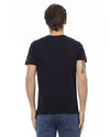 Short Sleeve T-shirt with V-neck and Front Print 3XL Men