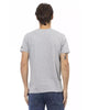 Front Print V-Neck Short Sleeve T-Shirt L Men