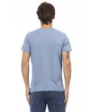 Short Sleeve T-shirt with V-neck and Front Print M Men