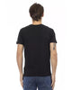 V-Neck Short Sleeve T-Shirt with Front Print L Men