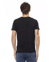 V-Neck Short Sleeve T-Shirt with Front Print XL Men