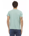 Printed V-neck Short Sleeve T-shirt L Men