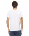 Short Sleeve T-shirt with V-neck and Front Print XL Men