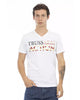 Short Sleeve T-shirt with V-neck and Front Print 2XL Men