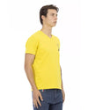 Short Sleeve V-Neck T-Shirt with Chest Print L Men