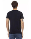 Short Sleeve T-shirt with V-neck and Front Print XL Men