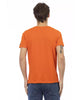 Short Sleeve V-Neck T-Shirt with Front Print L Men