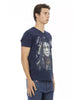 Front Print V-neck T-shirt 2XL Men