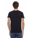 Short Sleeve V-Neck T-Shirt with Front Print M Men