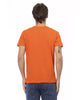 Front Print Short Sleeve V-Neck T-Shirt L Men