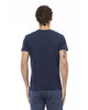 Short Sleeve T-shirt with V-neck and Front Print L Men