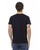 Short Sleeve T-shirt with V-neck and Front Print XL Men