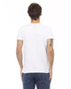 Short Sleeve V-Neck T-Shirt with Front Print XL Men