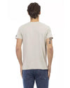 Short Sleeve V-Neck T-shirt with Front Print XL Men