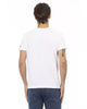 Short Sleeve V-Neck T-Shirt with Front Print 2XL Men