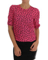 Enchanted Sicily Silk Blouse with Polka Dots 38 IT Women