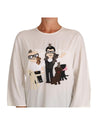 DOLCE &amp; GABBANA White Multicolor Figure Family T-shirt 40 IT Women