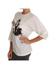 DOLCE &amp; GABBANA White Multicolor Figure Family T-shirt 42 IT Women