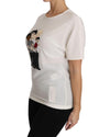 DOLCE &amp; GABBANA Figure Family Silk T-Shirt 40 IT Women