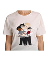 DOLCE &amp; GABBANA Figure Family Silk T-Shirt 40 IT Women