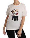 DOLCE &amp; GABBANA Figure Family Silk T-Shirt 40 IT Women