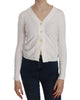 BYBLOS V-neck Long Sleeve Cropped Cardigan Blouse M Women