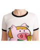 Dolce &amp; Gabbana Year of the Pig Crewneck T-shirt 38 IT Women