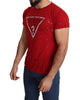 Authentic Guess Red Cotton Stretch T-shirt L Men