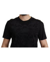 Authentic Dolce &amp; Gabbana Black Baroque Motive T-shirt 52 IT Men