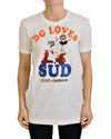 Dolce &amp; Gabbana Crew Neck T-shirt with DG LOVES SUD Motive 36 IT Women