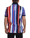 100% Authentic Dolce &amp; Gabbana Striped Polo T-Shirt 52 IT Men