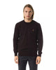 Embroidered Crew Neck Sweater in Extrafine Wool Merinos Fabric L Men