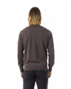 Embroidered Extrafine Wool Merinos Crew Neck Sweater L Men