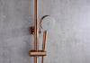 2023 Brushed Rose Gold Copper Solid Stainless Steel 304 made shower set w diverter 200 mm head sprayer hand held head