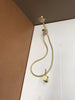 2021 New Brass Burnished Gold  round hand held SHOWER HEAD  adjust holder mixer