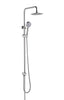 2023 Brushed Nickel Solid Stainless Steel 304 made shower set w diverter 200 mm head sprayer hand held head Suit Outdoor