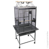 AVI ONE  PARROT CAGE WITH PLAY PEN  SILVER BLACK