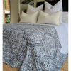 Boho Blue Kantha Bedspread Coverlet - Blue