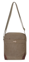 FIB Explorer Canvas Cross Body Travel Bag - Khaki