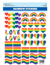 50pcs LGBT Rainbow Stickers Love Heart Funny Skateboard Laptop Vinyl Decal