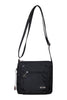 FIB Mens Crossbody Bag Adjustable Shoulder Strap Travel Pockets - Black