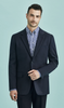 Mens 2 Button Classic Plain Suit Jacket Bamboo Blend Business Wedding  - Navy - 112