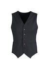 Mens Peaked Vest Waistcoat w/ Knitted Back Suit Formal Wedding Dress Up - Charcoal - 92