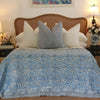 Wild Flower Ocean Reversible Quilt - Blue (Size: King 228 cm x 274 cm)