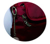 FIB Mens Crossbody Bag Shoulder Strap Satchel Travel Wallet - Burgundy