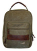 FIB Canvas Sling Bag Shoulder Strap Messenger Travel Pack w Tablet Pocket - Khaki