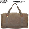 FIB 52cm Canvas Travel Duffle Bag Casual Duffel - Khaki