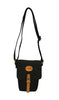 FIB Water Resistant Small Shoulder Canvas Bag w Adjustable Shoulder Strap - Black