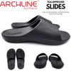 Archline Rebound Orthotic Slides Flip Flop Thongs Slip On Arch Support - Black - Euro 37