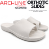 Archline Rebound Orthotic Slides Flip Flop Thongs Slip On Arch Support - White - Euro 36